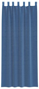 Cortinas de voile com laços 2 pcs azul real 140x260 cm