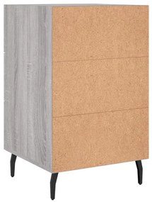 Mesa de cabeceira 40x40x66 cm derivados madeira cinzento sonoma