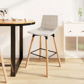 vidaXL Banco de bar tecido cor creme