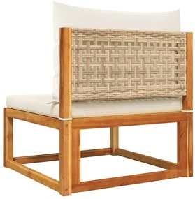 8 pcs conjunto de sofás de jardim com almofadões acácia maciça