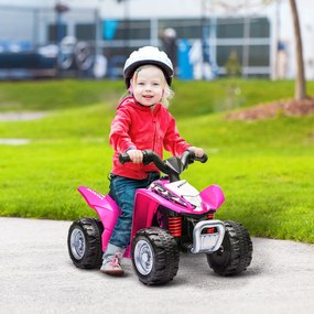 Moto 4 Elétrica HONDA para Crianças de 18-36 Meses Quadriciclo Elétrico Infantil a Bateria 6V com Faróis LED Buzina Velocidade de 2,8km/h e Avance 65,