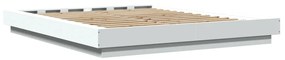 Estrutura cama c/ luzes LED 150x200 cm derivados madeira branco