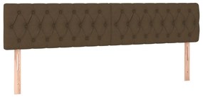Cama boxspring com colchão 120x190 cm tecido castanho-escuro