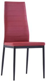 Conjunto de jantar 5 pcs vermelho tinto