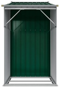 Abrigo de jardim 277x93x179 cm aço galvanizado verde