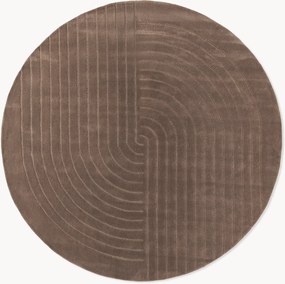 Tapete redondo de lã artesanal Mason