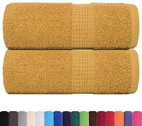 Toalhas de bidé 2 pcs 30x50 cm 360 gsm 100% algodão ouro