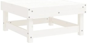 7 pcs conjunto lounge de jardim pinho maciço branco
