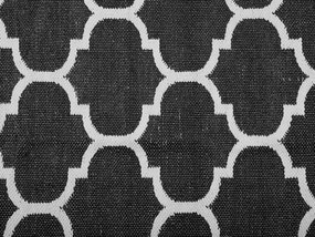 Tapete de área reversível preto e branco 140 x 200 cm ALADANA Beliani