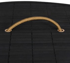 Cesto de canto para roupa suja 60 L bambu preto