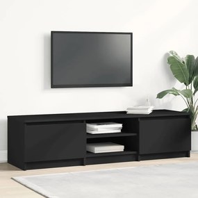 Móvel de TV 140x40x35,5 cm derivados de madeira preto