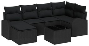 Conjunto de Sofás de Jardim vidaXL com Almofadas Bege em Rattan Poliés