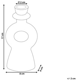 Castiçal em cerâmica branca 17 cm SPARTA Beliani
