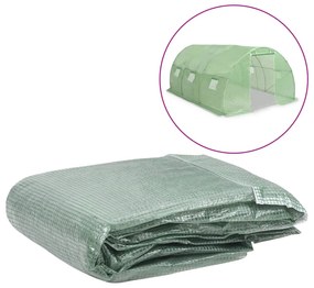 316430 vidaXL Cobertura de substituição p/ estufas 13,5m² 300x450x200cm verde