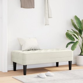 Banco vidaXL Creme 113 cm Veludo