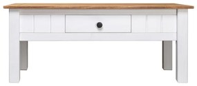 Mesa de centro 100x60x45 cm pinho maciço Panama branco