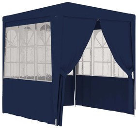 Tenda festas com paredes laterais 2x2 m 90 g/m² azul