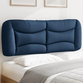 vidaXL Almofadão de cabeceira 120 cm tecido azul