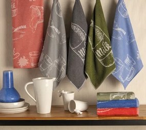 Pano de cozinha felpo 50x50 cm - Panos cozinha 100% algodão 440 gr.- Lasa Home: Cinzento