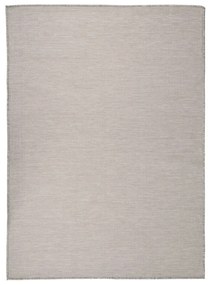 vidaXL Tapete de tecido plano p/ exterior 200x280 cm cinza-acastanhado