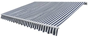 vidaXL Toldo dobrável manual 300 cm azul/branco