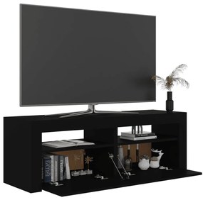 Móvel de TV Benita - Cor Preto - Com Luzes LED - 120x35x40 cm - Design