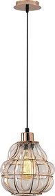 Candeeiro Suspenso Safderun – Cobre – Diâmetro 20 cm, Altura 111 cm