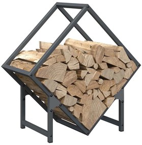 Suporte para lenha 50x25x50 cm aço laminado a frio antracite