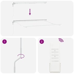 Toldo Retrátil Manual Branco 350x200 cm Tecido e Alumínio
