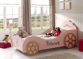 Conjunto Cama De Criança PRINCESA PINKY + Colchão 90x200cm Rosa