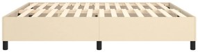 Estrutura de cama sem colchão 180x200 cm tecido cor creme