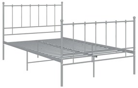 Estrutura de cama 120x200 cm metal cinzento