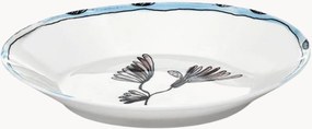 Pratos fundos em porcelana Fine Bone China Midnight Flowers, conjunto de 2