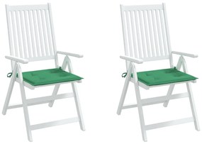 Almofadões p/ cadeiras de jardim 2 pcs tecido oxford verde