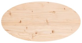 Tampo de mesa oval 70x35x2,5 cm madeira de pinho maciça