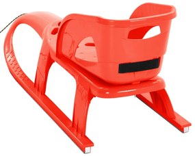 Trenó com assento 102,5x40x23 cm polipropileno vermelho