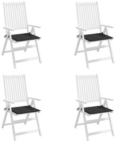 Almofadões p/ cadeiras de jardim 4 pcs tecido oxford preto
