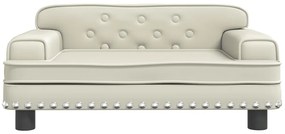 Sofá infantil 70x45x30 cm couro artificial cor creme