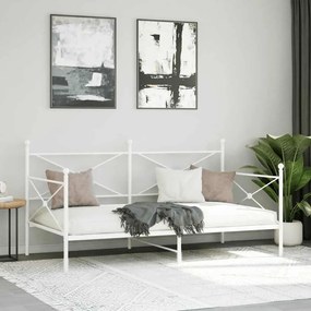 Cama de Dia sem Colchão 100x200 cm aço branco