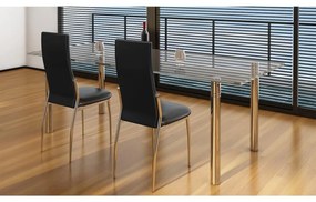 vidaXL Cadeiras de jantar 2 pcs couro artificial preto