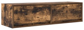 Armário de TV vidaXL Carvalho Fumê 100x31x25,5 cm Madeira de Engenhari