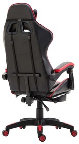 Cadeira Gaming Ignite em imitação de pele preto/vermelho