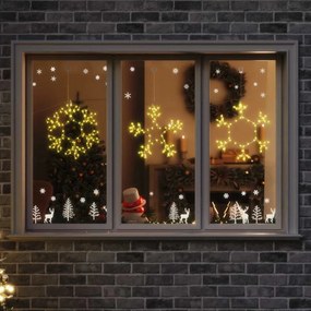 vidaXL Floco de Natal com 252 LEDs Branco quente 45 x 38 cm PVC