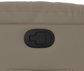 Poltrona reclinável couro artificial cor cappuccino