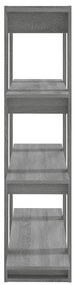 Estante/divisória 100x30x123,5 cm cor sonoma cinza