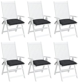 vidaXL Almofadões para móveis de paletes 6 pcs tecido oxford preto