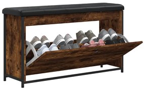 Banco sapateira c/gaveta articulada 102x32x56cm carvalho fumado