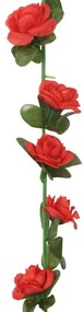 Grinaldas de flores de Natal 6 pcs 240 cm vermelho