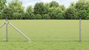 Cerca de Fio Soldado com 13 Postes em Espiga 0,4x100 m Aço Galvanizado