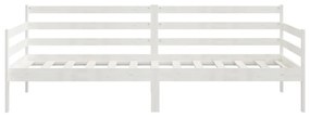 Sofá-cama 90x200 cm madeira de pinho maciça branco